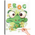 Глазастая лягушка Коллекция Cute animals Животные Смешные Для детей Детские Для девочек Для мальчиков Раскраска картина по номерам на холсте