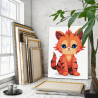 3 Рыжий уличный котенок Животные Кошки Коты Для детей Детская Для девочек Для мальчиков Легкая 75х100 Раскраска картина по номер