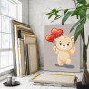 3 Мишка с воздушными шарами сердцами Животные Медведь Любовь Романтика Для детей Детская Для девочек Для мальчика Простая 75х100