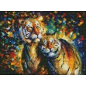 Тигры Алмазная мозаика на подрамнике