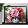  Натюрморт с пионами в вазе Цветы Букет в вазе Маме Интерьерная Яркая Раскраска картина по номерам на холсте AAAA-NK566