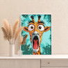  Удивленный жираф Животные Арт Смешная Яркая Для детей Раскраска картина по номерам на холсте AAAA-NK019