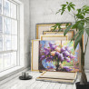  Натюрморт с сиренью на окне Цветы Букет в вазе Весна Маме Интерьерная 100х125 Раскраска картина по номерам на холсте AAAA-NK565