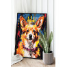  Портрет корги в короне Животные Собака Яркая 80х100 Раскраска картина по номерам на холсте AAAA-NK567-80x100