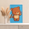 2 Мишка с сердечком Животные Медведь Романтика Для детей Детская Для мальчиков Для девочек Маленькая Легкая Раскраска картина по