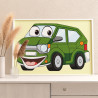 2 Зеленый фургон Транспорт Автомобиль Машина Для детей Детская Для мальчиков Для девочек Маленькая Раскраска картина по номерам 