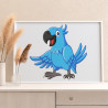 2 Голубой попугай Птицы Для детей Детские Для мальчиков Для девочек Легкая Маленькая Раскраска картина по номерам на холсте