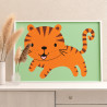 2 Полосатый тигренок Животные Для детей Детские Для мальчиков Для девочек Легкая Маленькая Раскраска картина по номерам на холст