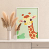 2 Любопытный жираф Животные Для детей Детские Для мальчиков Для девочек Маленькая Легкая Раскраска картина по номерам на холсте