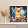  Любимый корги в космосе Животные Собака Небо Раскраска картина по номерам на холсте AAAA-NK125