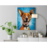  Веселый той терьер Арт Животные Собака Чихуахуа Смешная Раскраска картина по номерам на холсте AAAA-ST0006