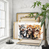  Три маленьких кота Животные Кошки Котята Рыжий Смешная Раскраска картина по номерам на холсте AAAA-ST0100