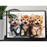  Три маленьких кота Животные Кошки Котята Рыжий Смешная 80х120 Раскраска картина по номерам на холсте AAAA-ST0100-80x120