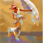 Пляжный зонтик Раскраска картина по номерам акриловыми красками Color Kit