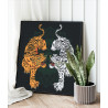 2 Два китайских тигра Животные Хищники Раскраска картина по номерам на холсте