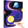 1 Планеты и туманность Космос Космический корабль Легкая Для детей Для мальчика Для девочек Раскраска картина по номерам на холс