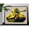 2 Боевой танк Для детей Для мальчиков Для мужчин Военная Раскраска картина по номерам на холсте