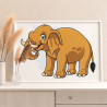 2 Веселый слон Животные Для детей Детская Для мальчиков Для девочек Маленькая Легкая Раскраска картина по номерам на холсте