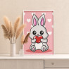 2 Заяц с сердцем Животные Кролик Романтика Любовь Для детей Детская Для мальчика Для девочек Маленькая Легкая Раскраска картина 