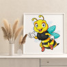 2 Яркая веселая пчела Животные Для детей Детская Для мальчиков Для девочек Маленькая Легкая Раскраска картина по номерам на холс