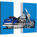 Синий туристический мотоцикл Байк Спорт Для мужчин 80х100 Раскраска картина по номерам на холсте