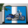 2 Синий туристический мотоцикл Байк Спорт Для мужчин 80х100 Раскраска картина по номерам на холсте