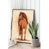 2 Коричневая лошадь Животные Конь Для детей Для девочек Для мальчика 80х100 Раскраска картина по номерам на холсте