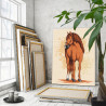 3 Коричневая лошадь Животные Конь Для детей Для девочек Для мальчика 80х100 Раскраска картина по номерам на холсте