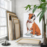 3 Любимый английский бульдог Животные Собака Для детей 80х100 Раскраска картина по номерам на холсте