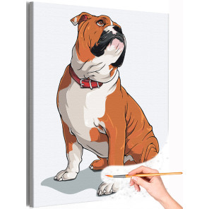 1 Любимый английский бульдог Животные Собака Для детей Раскраска картина по номерам на холсте