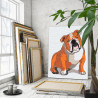 3 Добрый английский бульдог Животные Собака Для детей 80х100 Раскраска картина по номерам на холсте