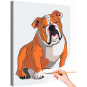 Добрый английский бульдог Животные Собака Для детей Раскраска картина по номерам на холсте