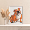 4 Добрый английский бульдог Животные Собака Для детей Раскраска картина по номерам на холсте