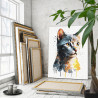 3 Портрет желтоглазого котенка Животные Кошки Коты Раскраска картина по номерам на холсте
