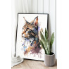 2 Портрет кота мейн-куна Животные Кошки Коты 80х100 Раскраска картина по номерам на холсте