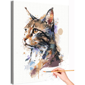 1 Портрет кота мейн-куна Животные Кошки Коты Раскраска картина по номерам на холсте