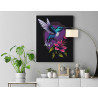 6 Маленькая колибри на цветке Птицы Природа Фиолетовая 80х100 Раскраска картина по номерам на холсте