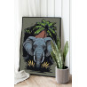 2 Большой слон Животные Раскраска картина по номерам на холсте