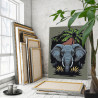 3 Большой слон Животные Раскраска картина по номерам на холсте