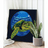 2 Морская черепаха под водой Животные Море Легкая Для детей Детская Для мальчика Для девочки 40х40 Раскраска картина по номерам 