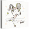 Девочка теннисистка Девушка Спорт Игра Детские Для детей Дети Для девочек 100х100 Раскраска картина по номерам на холсте