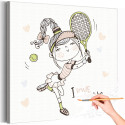 Девочка теннисистка Девушка Спорт Игра Детские Для детей Дети Для девочек Раскраска картина по номерам на холсте