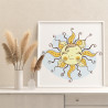 3 Улыбающееся солнышко Солнце Для детей Детские Дети Для девочек Раскраска картина по номерам на холсте