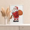 2 Веселый Санта-Клаус с мешком подарков Новый Год Рождество Дед Мороз Детская Для детей Детская Для мальчика Для девочки Маленьк