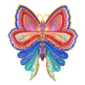 Разноцветная бабочка (M) Деревянные 3D пазлы Woodbests