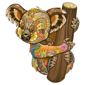  Милая коала (S) Деревянные 3D пазлы Woodbests 6220-WP