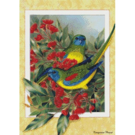 Райские птицы Алмазная мозаика на подрамнике Цветной