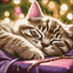  Новогодний котик Алмазная вышивка мозаика Гранни Ag 2953
