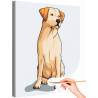 1 Умный лабрадор Животные Собака Для детей Раскраска картина по номерам на холсте