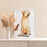 4 Умный лабрадор Животные Собака Для детей Раскраска картина по номерам на холсте